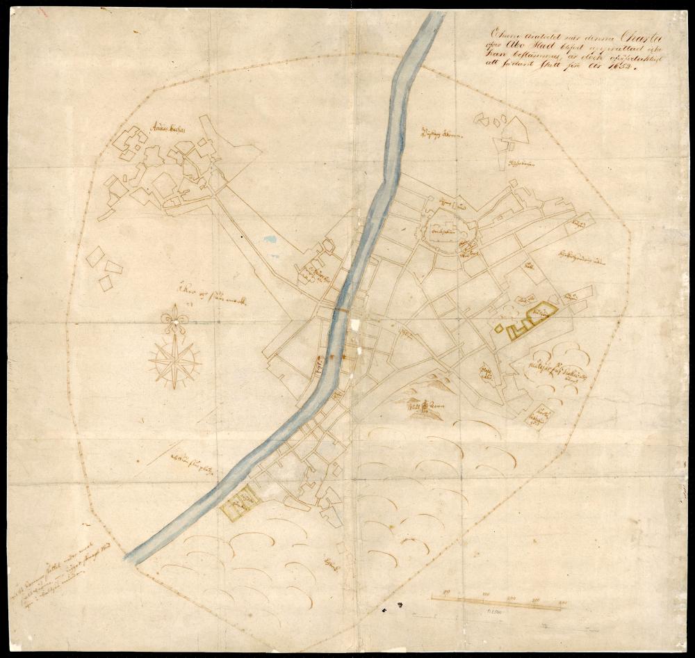 Kartta 1600-luvun Turusta